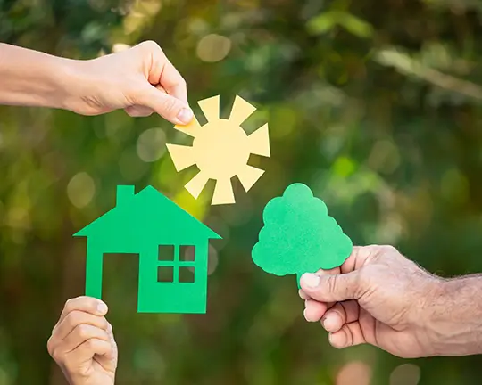 Vivienda sostenible y adaptada al cambio climático, garantizando eficiencia energética y protección del medio ambiente.