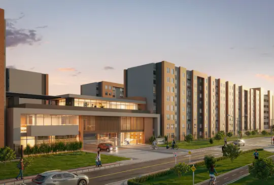 Apartamentos VIS en Altos de la Sabana en Cajicá con zonas comunes modernas