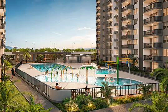 Apartamentos Altum de Amarilo en Ricaurte, con diseño moderno y zonas comunes