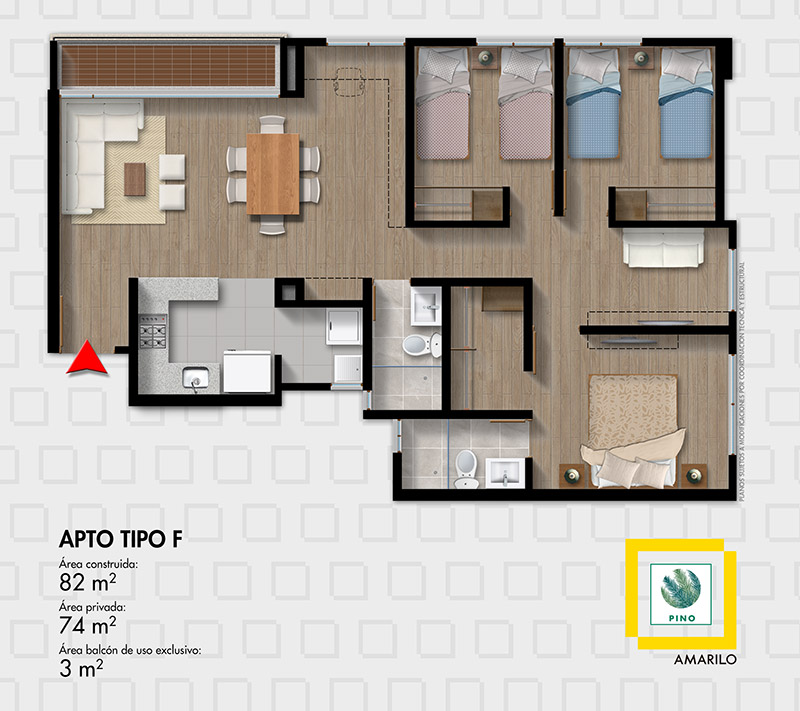 Planos de apartamentos en Pino
