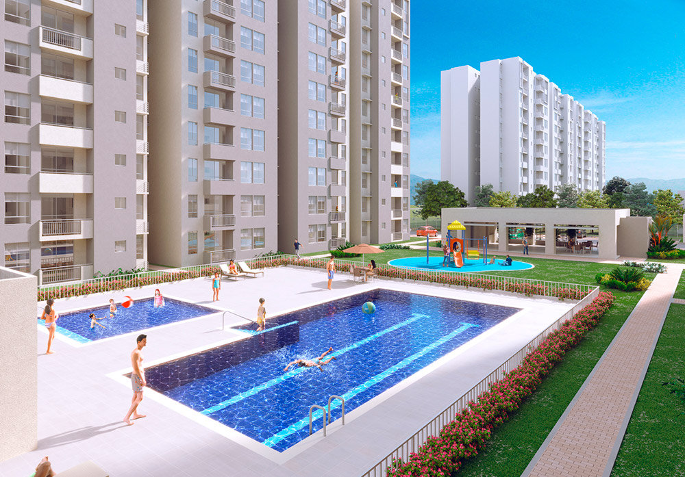 Piscina de apartamentos en Barranquilla