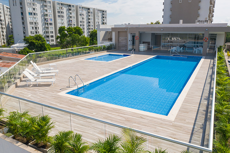 Piscina del proyecto de vivienda Ginger