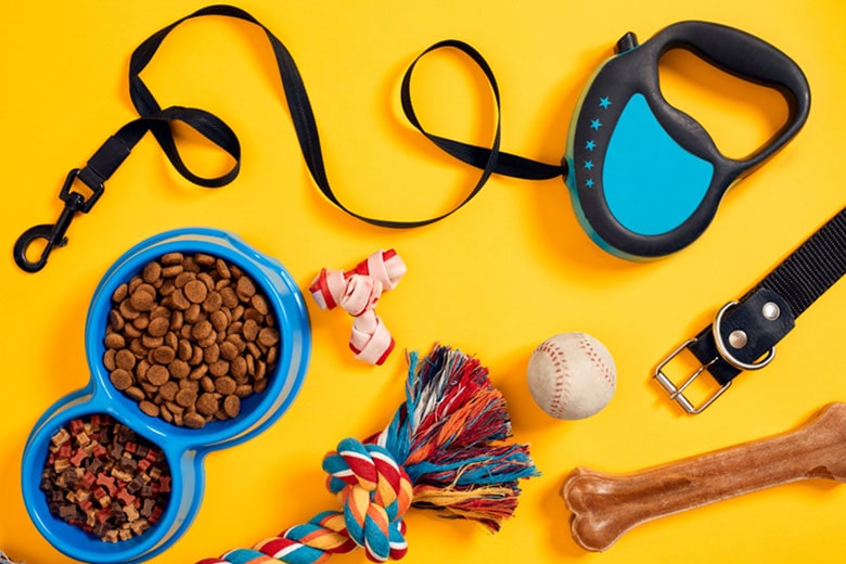 Accesorios de mascotas en casa
