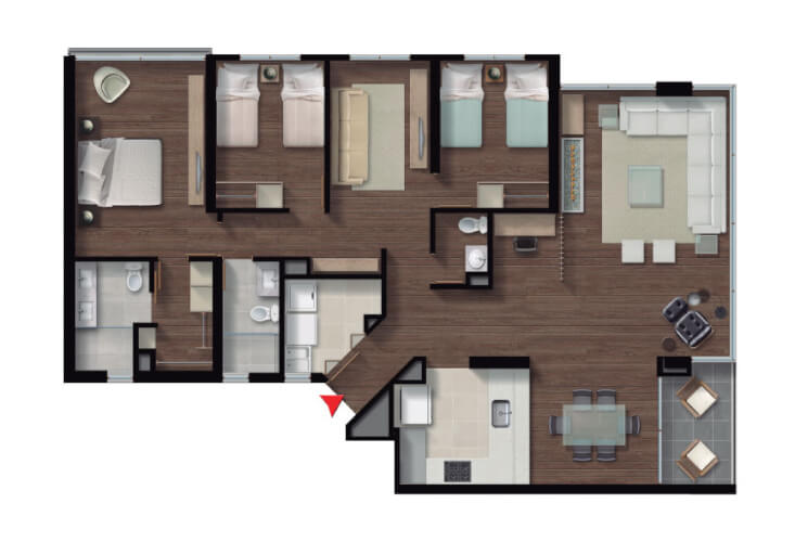 Apto La Isla 128 m2
