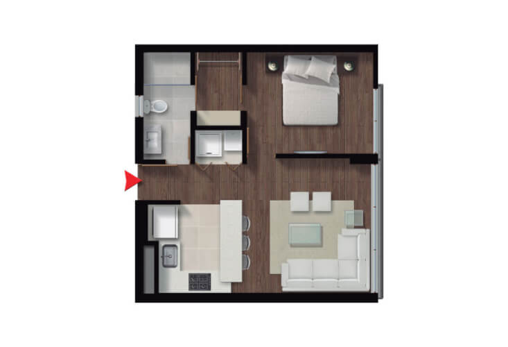 Apto La Isla 46 m2