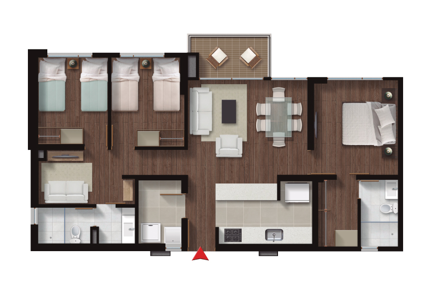 apartamentos en bogota colombia amarilo 88 m2