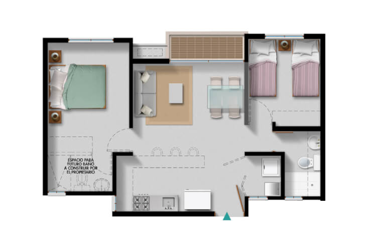 apartamentos en girardot Amarilo palma azul Apto A 51