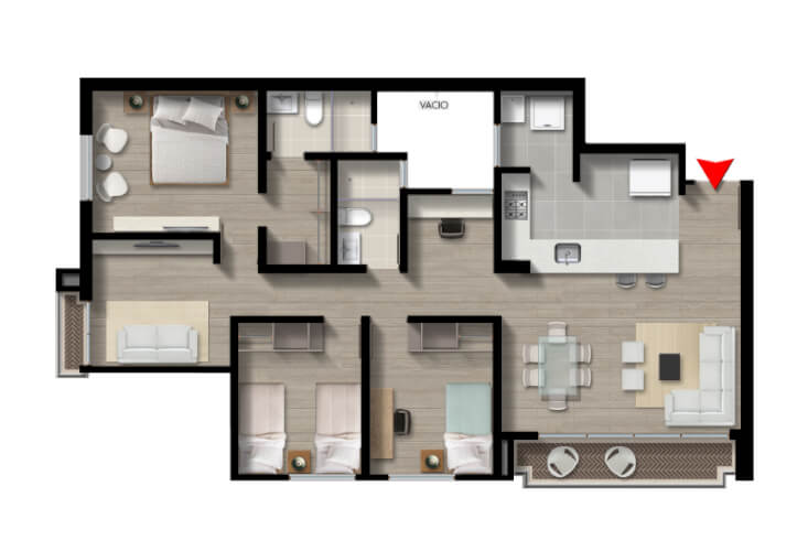 apartamentos en bogota colombia amarilo cedro Tipo c