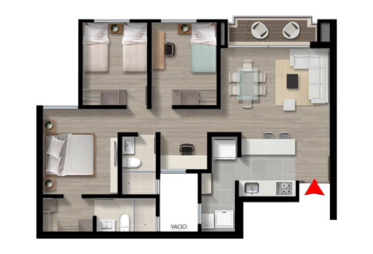 apartamentos en bogota colombia amarilo cedro tipo E
