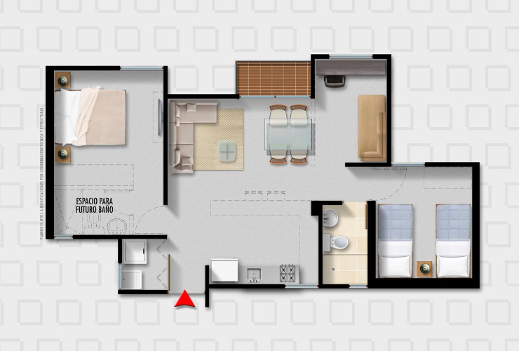 apartamentos Llano Alto 4 56m2 tipo Split