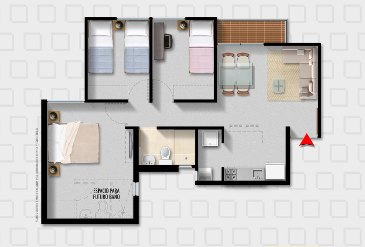 apartamentos Llano Alto 4 57m2 tipo Tradicional