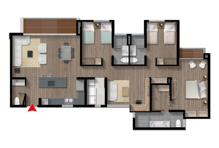 apartamentos Nogal 128m2 tipo D