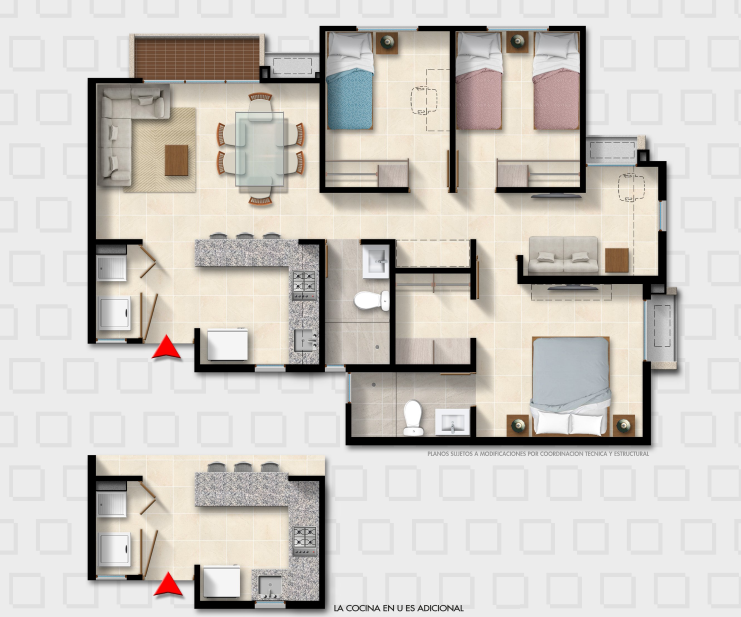 apartamentos en barranquilla amarilo flamingo 71 m2