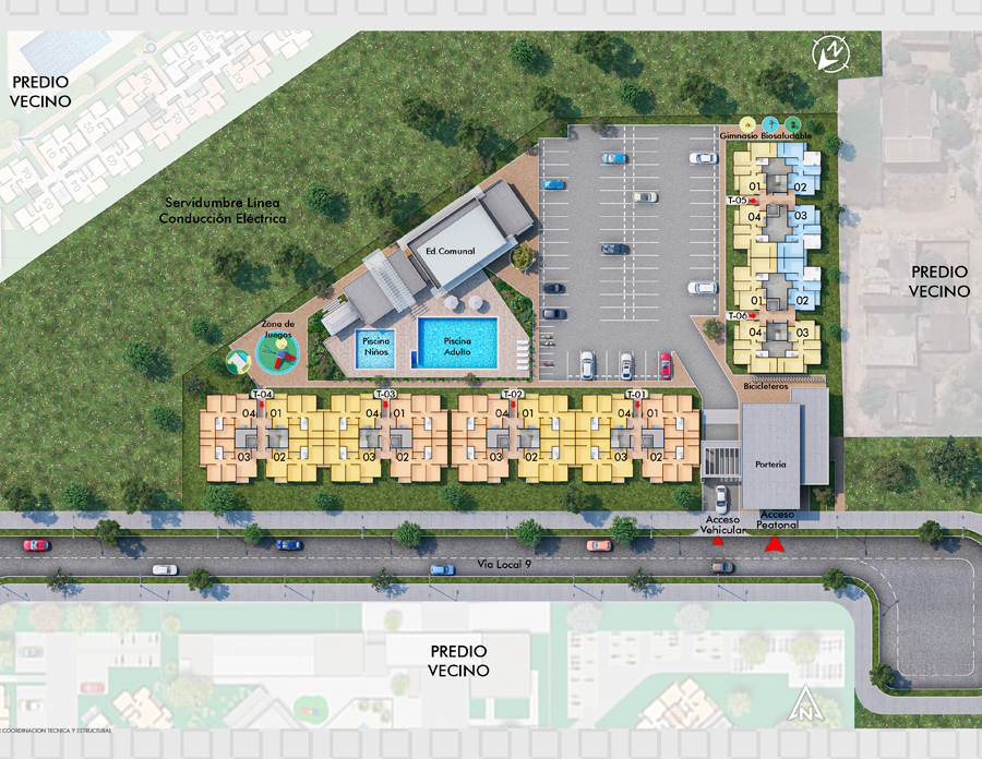 apartamentos Bali Implantación