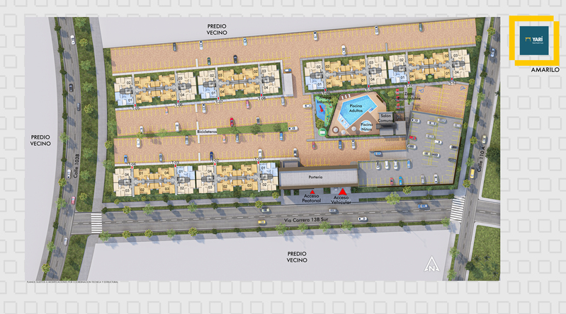 apartamentos Yarí Implantación