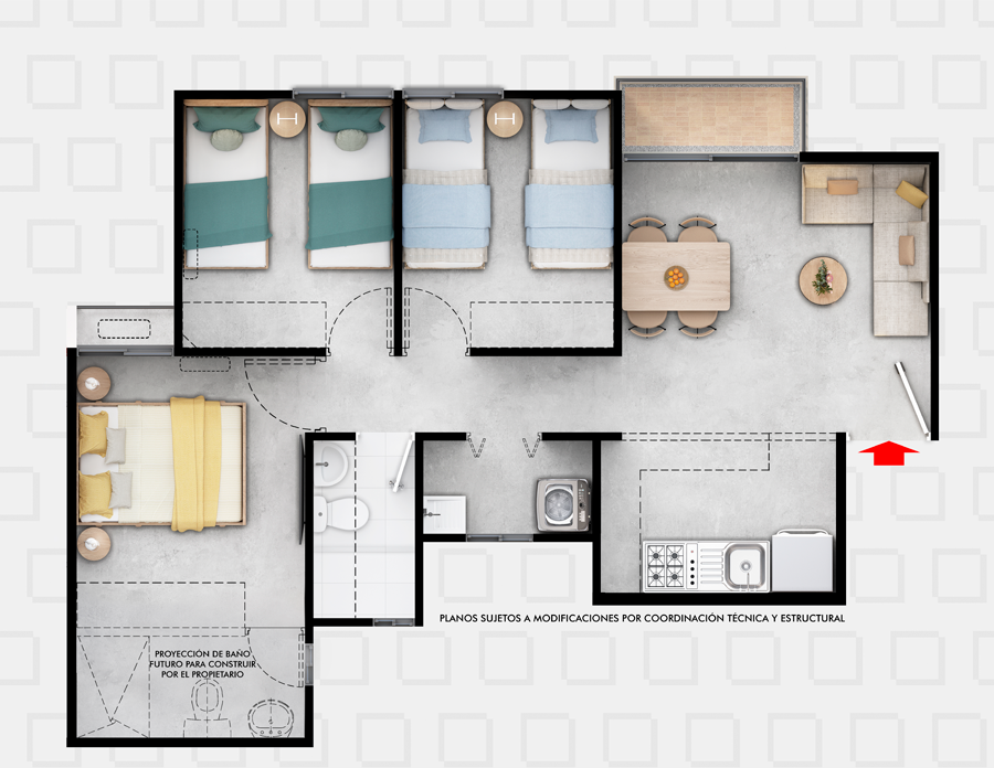 Apartamentos Bali 60m