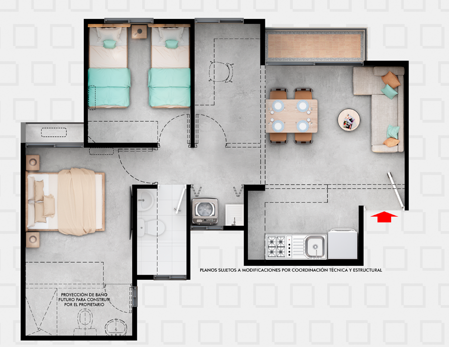Apartamentos Bali 54m
