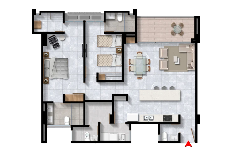 apartamentos Monterivera 124m2 tipo B1