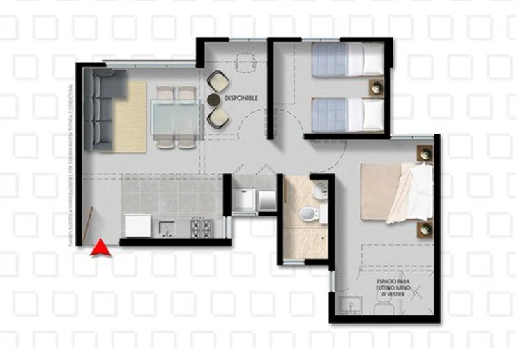 apartamentos Balcones del Portal 52m2 tradicional