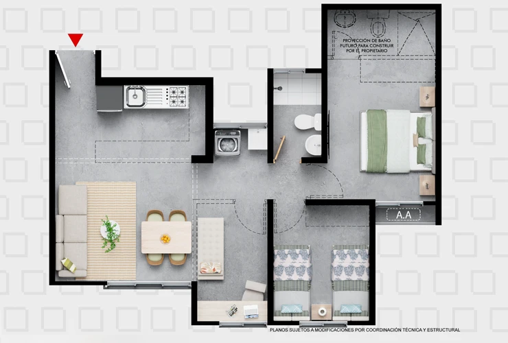 Apartamentos Reserva de la Ciénaga 56m²