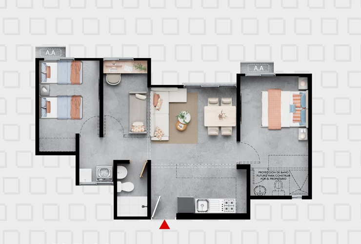 Apartamentos Reserva de la Ciénaga 57m²
