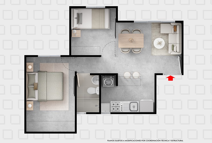 Plano 40m2 Serrania Villaviencio, Colombia