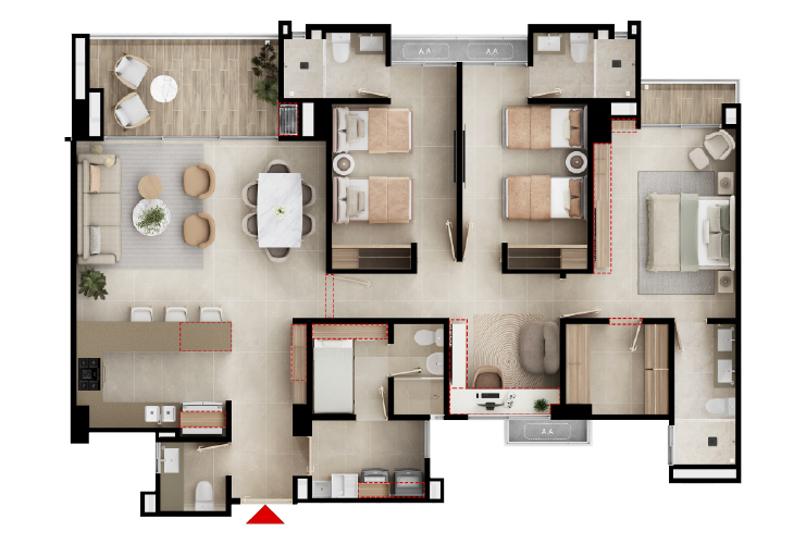 Apt 151m²