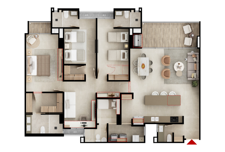 Apt 180m²