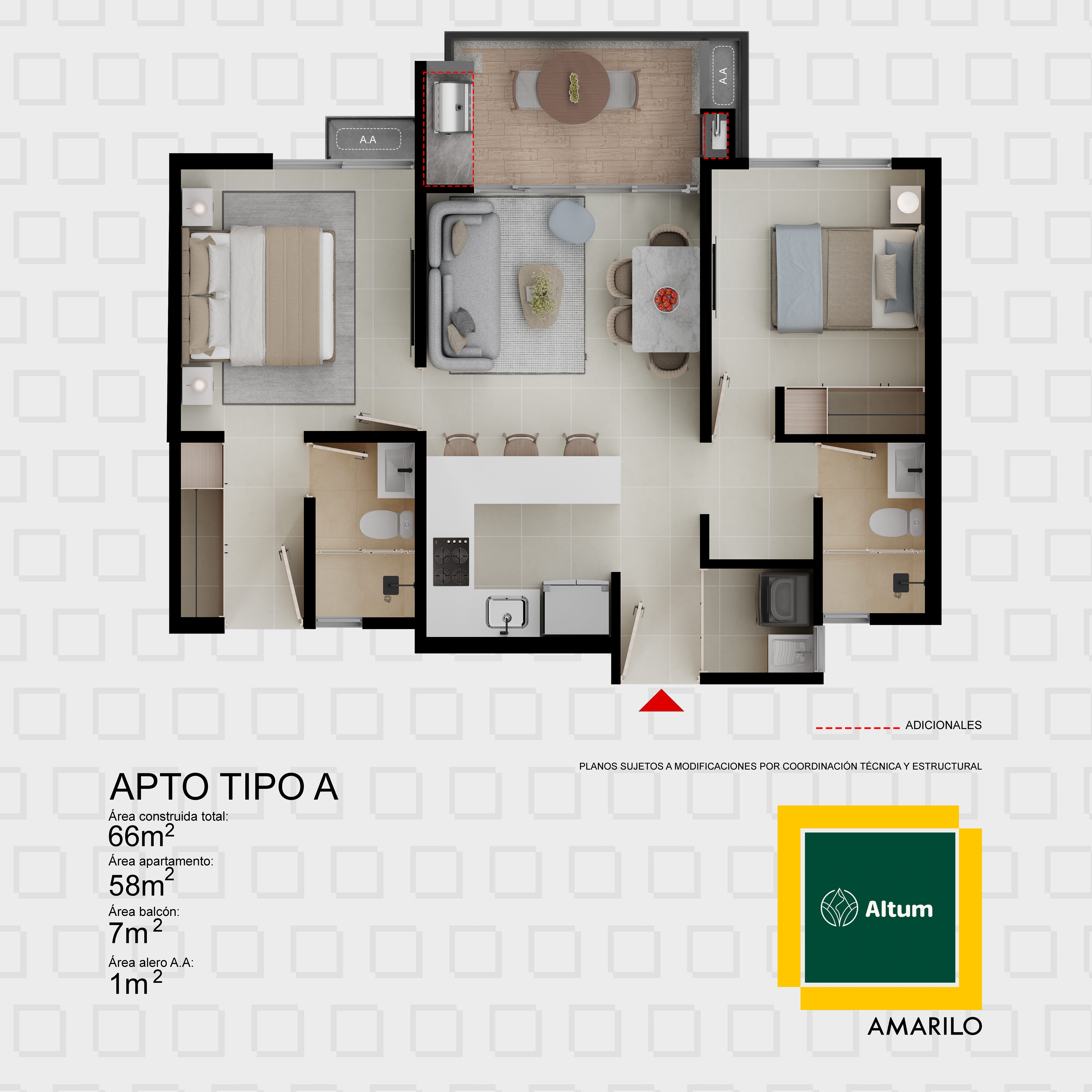 Apt 66m²