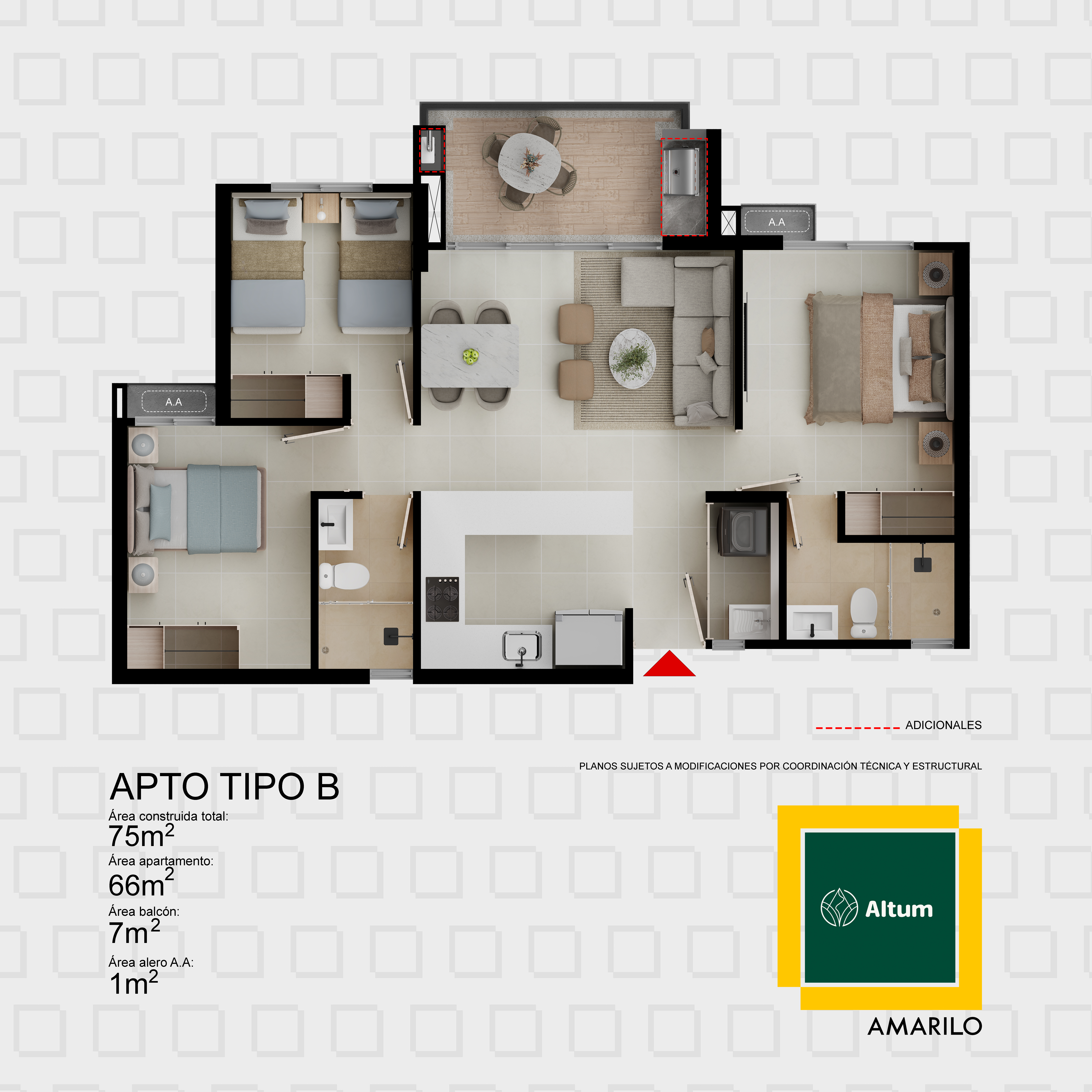 Apt 75m²
