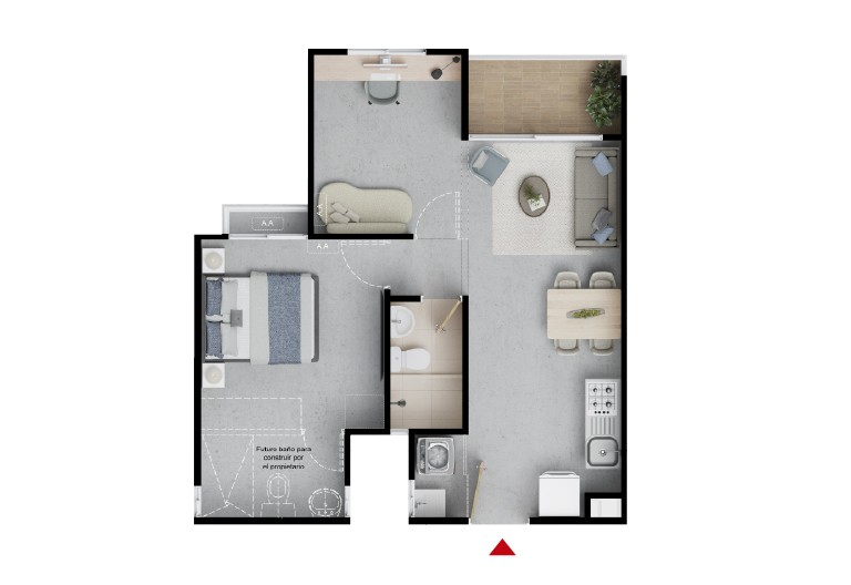 Apto 49m²