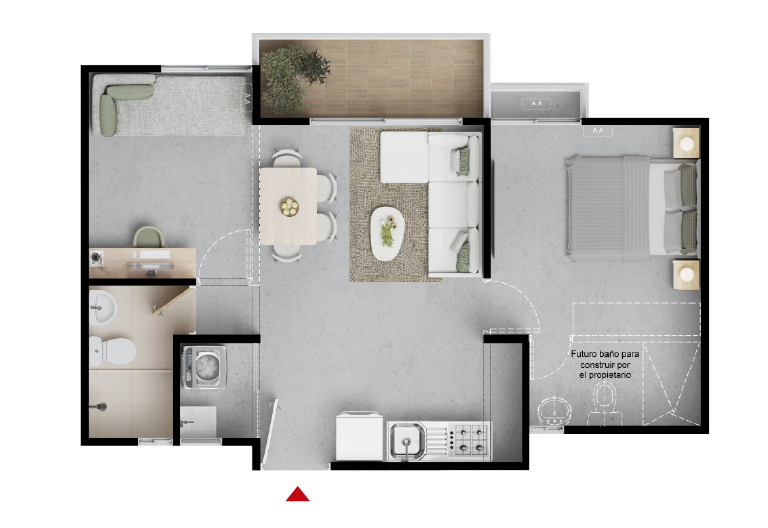 Apto 48m²
