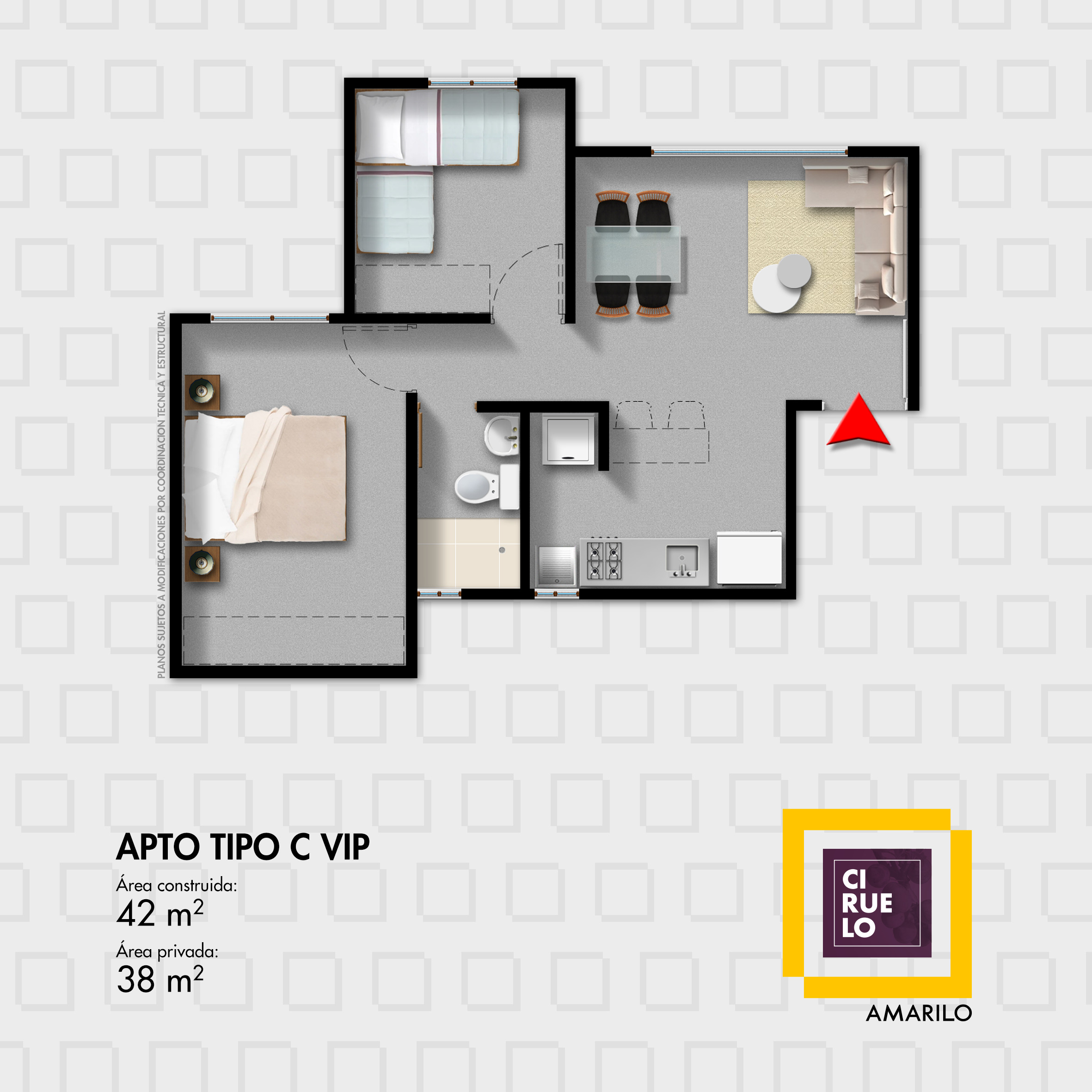 Apto 42m2 VIP