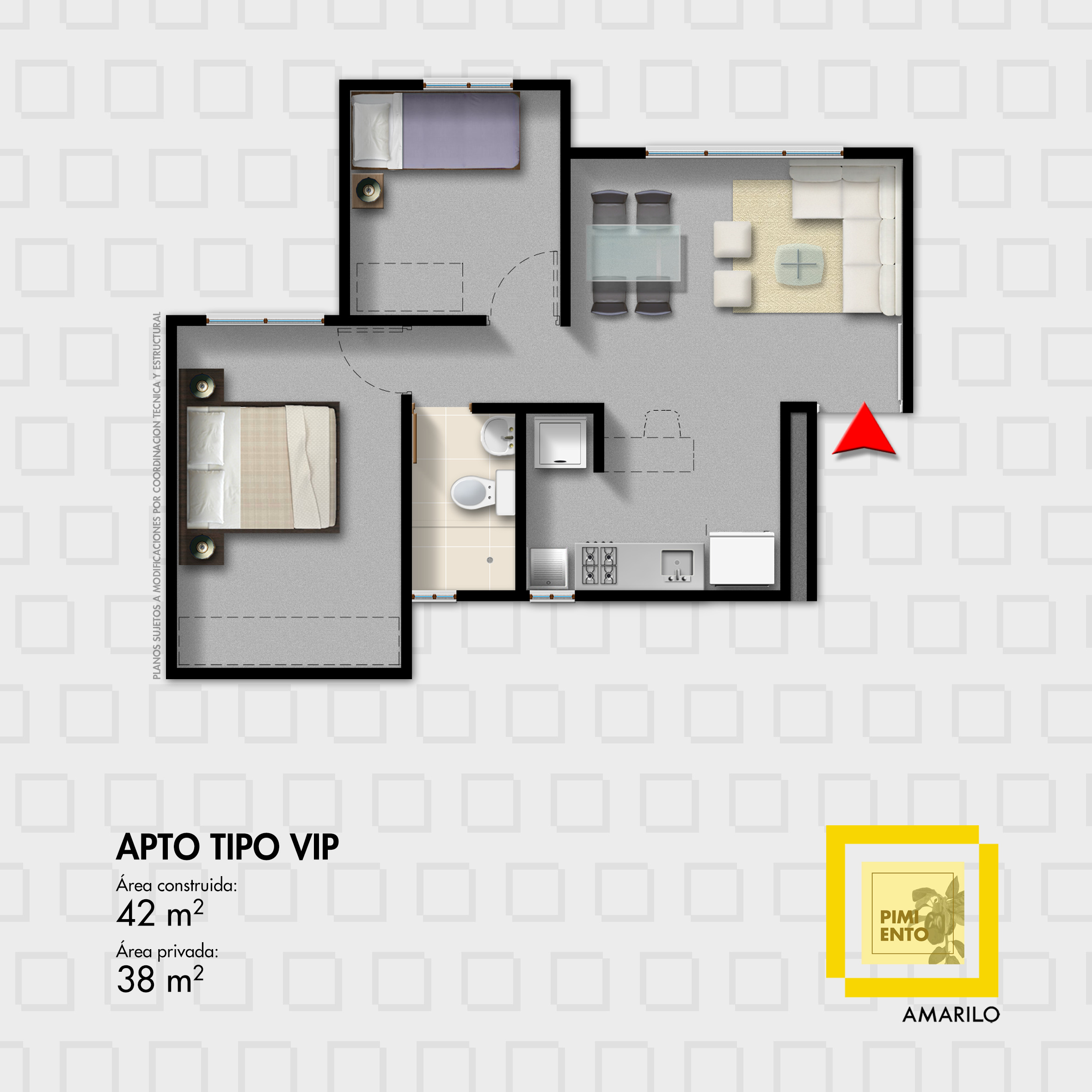 Apto 42m2 VIP