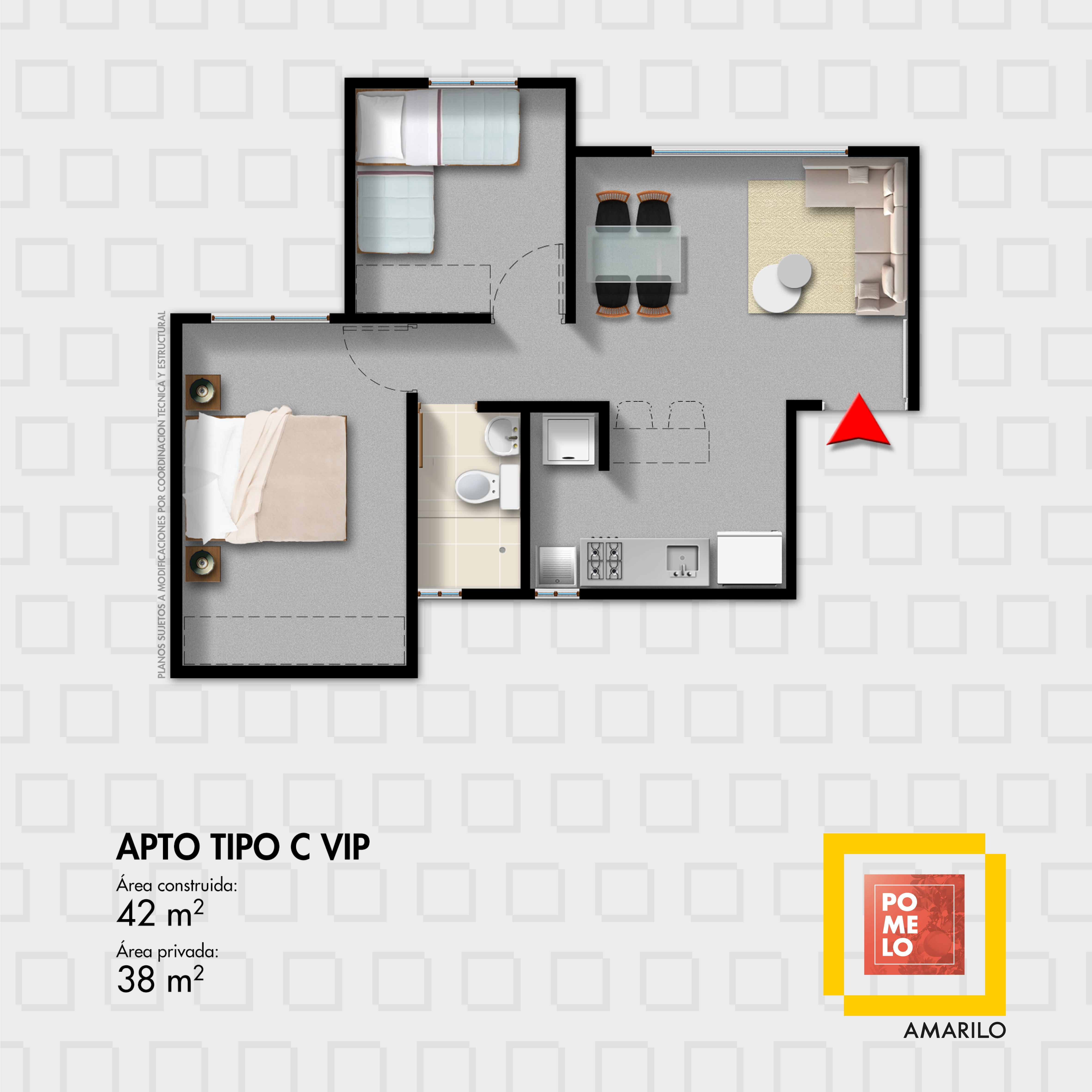 Apto 42m2 VIP