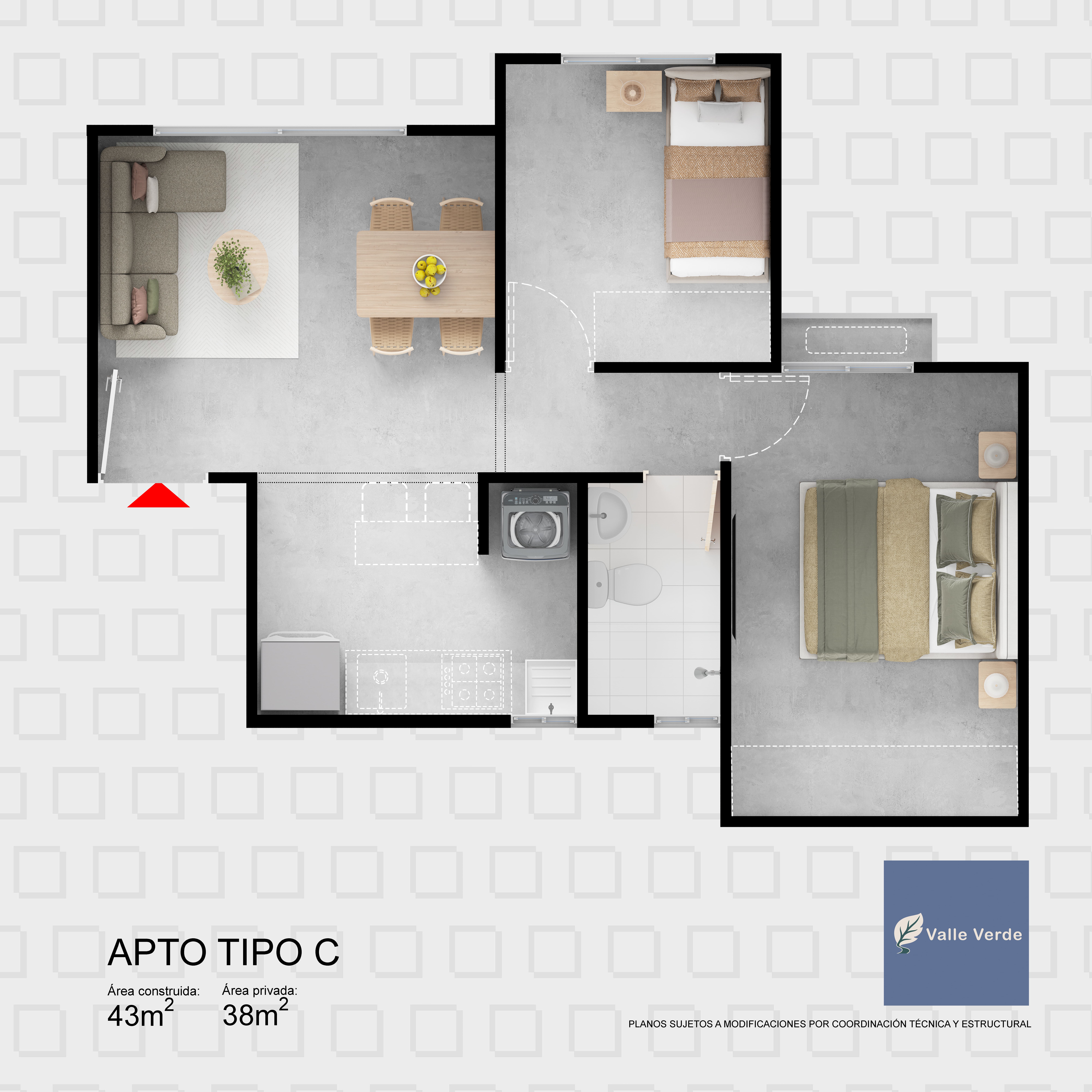 Apto 43m²