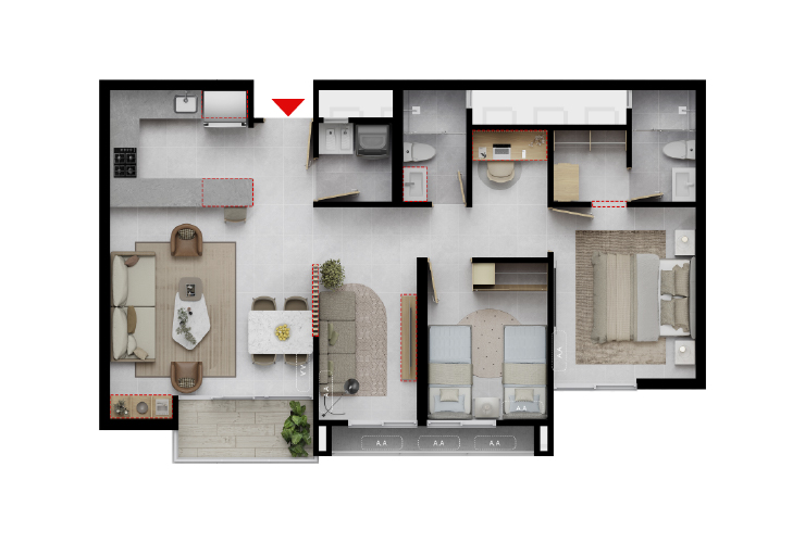 Apt 84m²