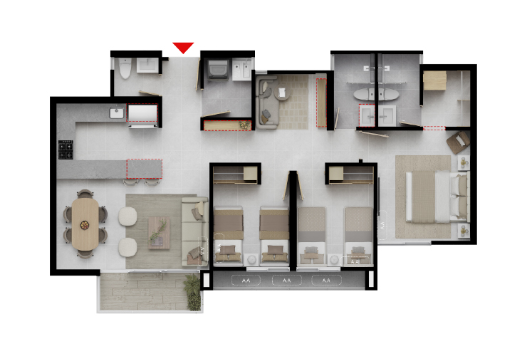 Apt 93m²