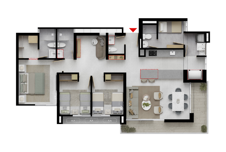 Apt 113m²