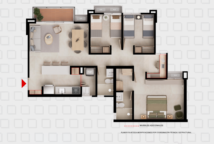 Apto 88m²