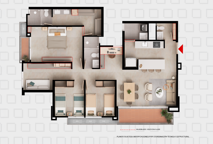 Apto 119m²