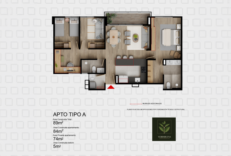 Apto 88m² (Split)
