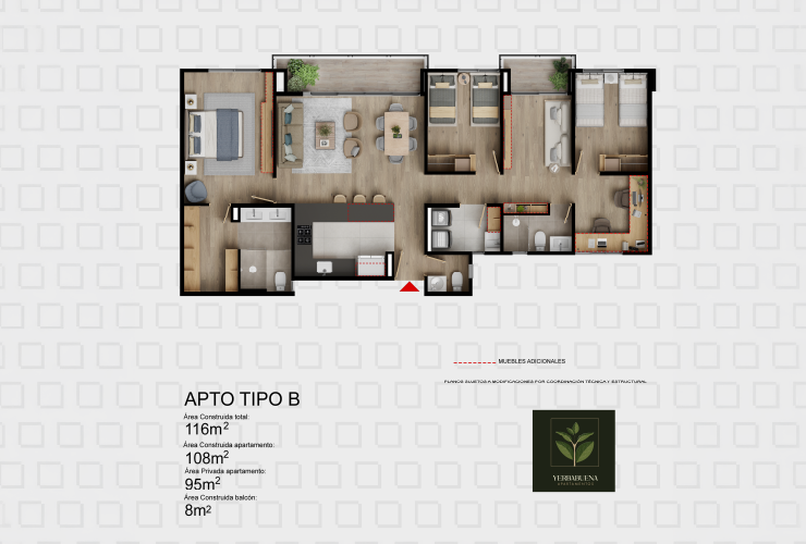 Apto 115m² (Split)