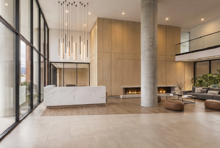 Lobby, Apartamentos Yerbabuena en Cajicá, Colombia