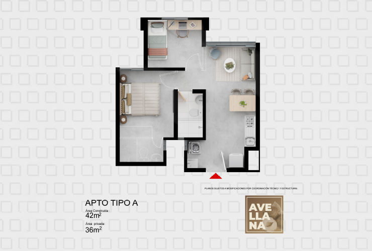 Apto 42m² (Split)